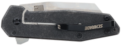 Schrade Slyte 3" Folding Plain D2 Satin Blade Dark Stonewash Stainless Steel Handle — view 3