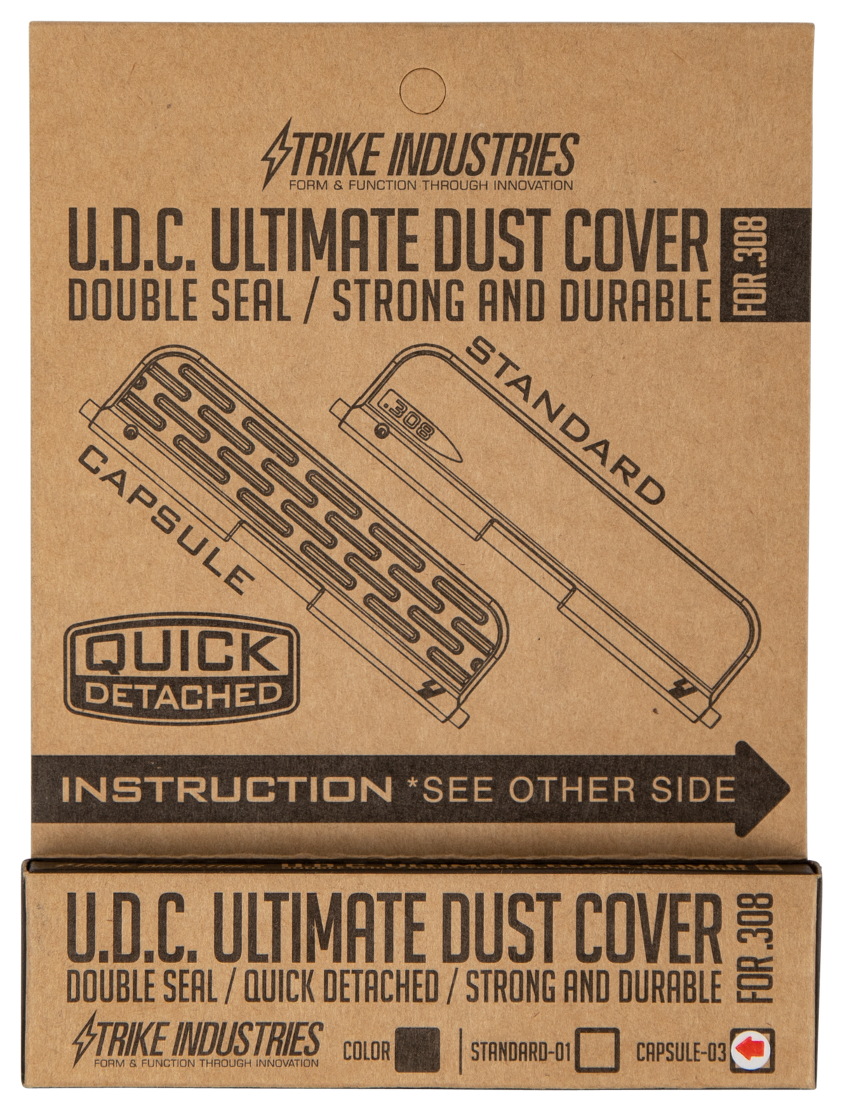 Strike Industries Ultimate Dust Cover Capsule AR-10 .308 3.46" Black Polymer — view 3