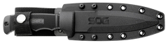S.O.G Seal Pup 4.75" Fixed Clip Point Part Serrated AUS-8A SS Powder Coat Black GRN Handle — view 3
