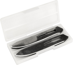 Kershaw LoneRock RBK 1890RBX Replacement Blades Drop Point 2.75" Satin 60A SS - 14 Pack — view 3