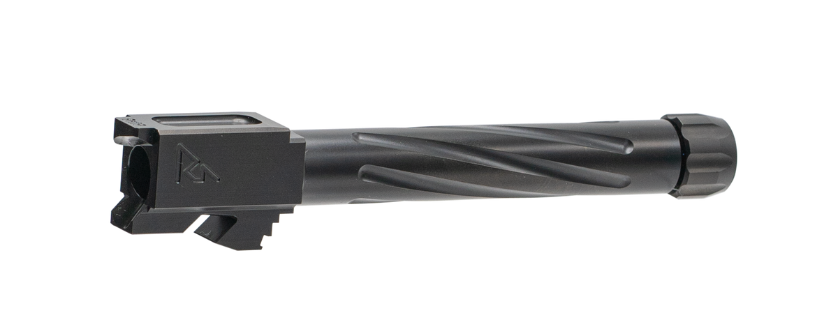 Rival Arms Precision 9mm Luger 4.49" Fluted Threaded Drop-In Barrel 416R Stainless Steel Black PVD - Glock 17 Gen3/4 — view 3