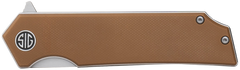 Eikonic Knife Company Tsuru 3.30" Folding Tanto Plain Satin 154CM SS Coyote Brown G10 Handle — view 3