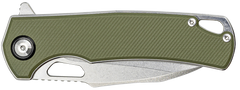 CobraTec Knives Wolverine 3.12" Drop Point Plain D2 Steel Green G10 Liner Lock Folding Knife — view 3