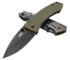 Columbia River 2520 Tuna 3.22" Folding Plain Stonewashed 8Cr14MoV Black/Green G10/SS Handle — view 3