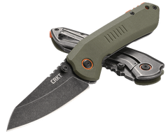 Columbia River CRKT 6280 Overland 3" Folding Sheepsfoot Plain Stonewashed 8Cr13MoV Green G10 — view 3