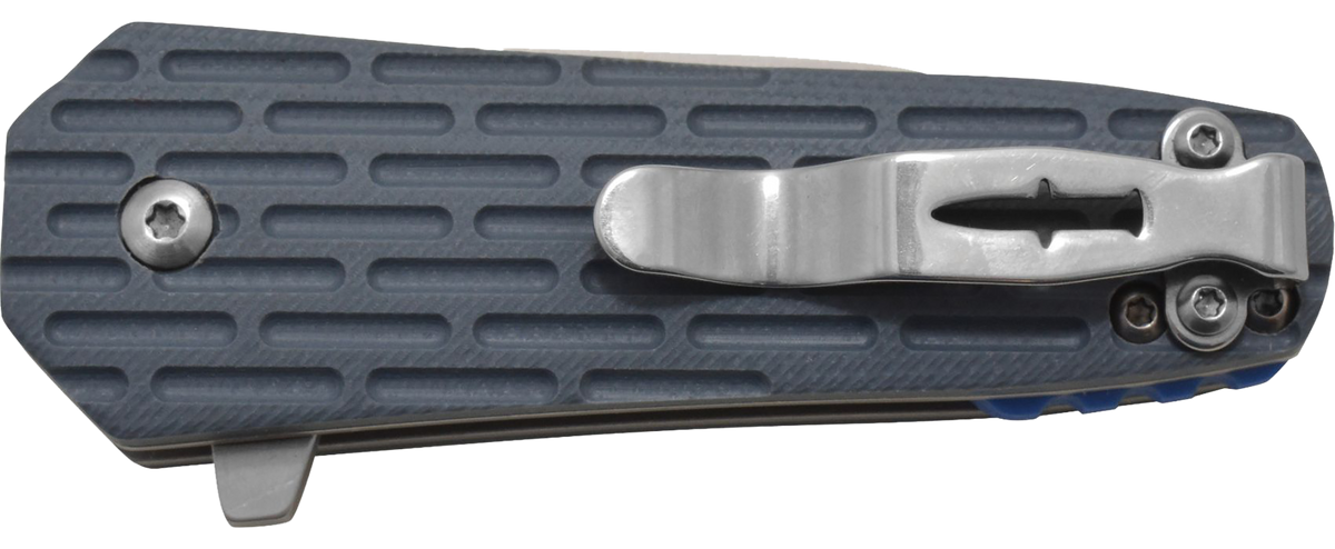 Camillus Wedge 2.25" Folding Spear Point 420 Stainless Steel Carbonitride Titanium Plain Edge Knife - Blue GFN Handle — view 3