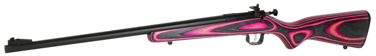 Crickett KSA2225 Youth 22 LR 16.12" 1-Rd Bolt Action Rifle - Pink/Black Laminate Stock — view 3