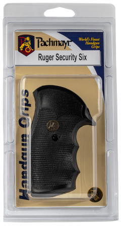 Pachmayr Gripper Pistol Grip Checkered Black Rubber w/Finger Grooves for Ruger Security-Six — view 3