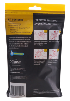 Adventure Medical Kits 20640295 Trauma Pak I Stop Bleeding Clotting Gauze — view 3