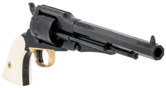 Taylor's & Company Remington Conversion LawDawg 45 Colt 8" 6-Rd SAO Revolver - Blued Engraved Ivory Grip — view 3