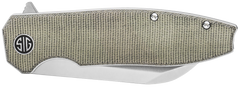Sig Sauer Knives KA7SG Karak 3.25" Folding Wharncliffe Plain Black PVD Nitro-V Blade Green Micarta Handle — view 3