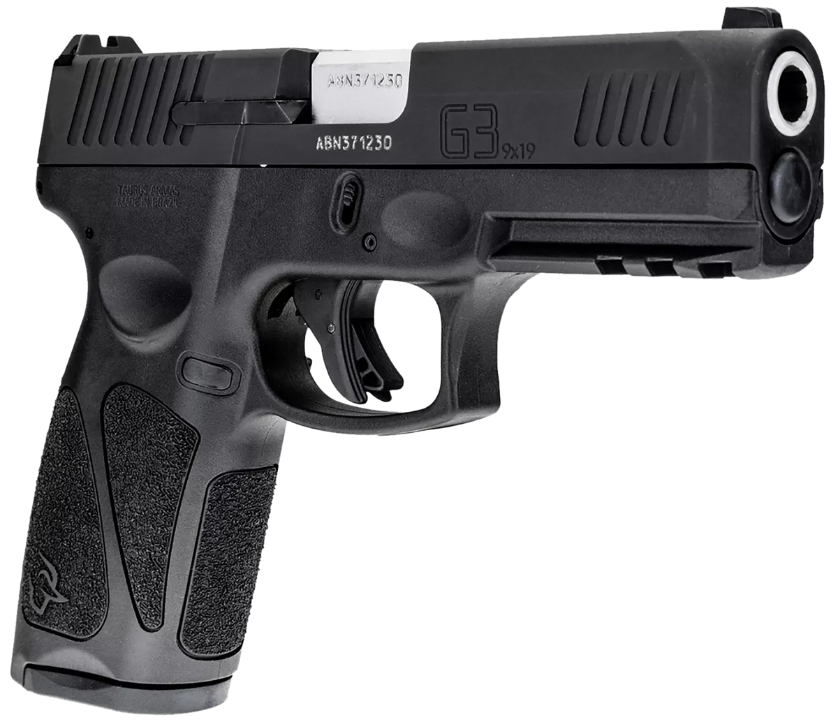 Taurus G3 9mm Luger 4" 17+1 Semi-Auto Pistol - Black Polymer Frame, Matte Black Tenifer Slide — view 3