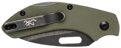 Browning Hidden Hollow EDC Small 2.25" D2 Folding Drop Point OD Green G10 Knife — view 3