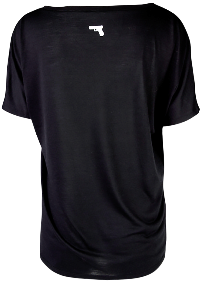 Glock Girl Relaxed V-Neck T-Shirt Black Large — view 3