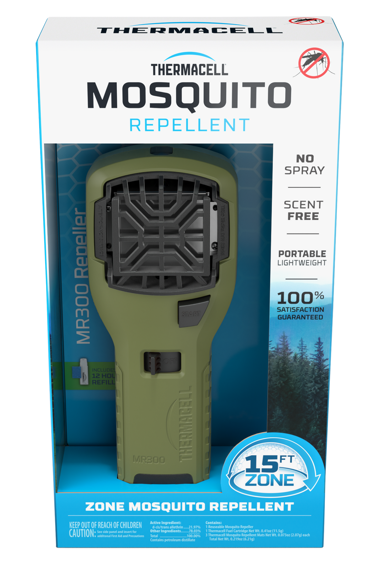 Thermacell MR300G Portable Mosquito Repeller Olive 15 ft 12-Hr — view 3