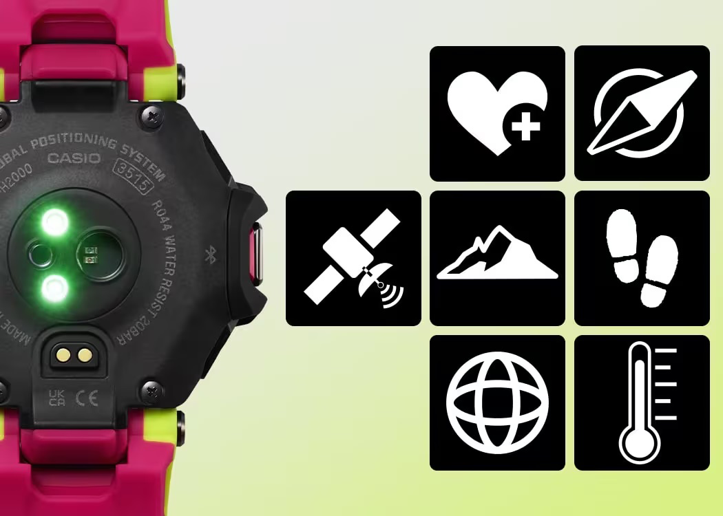 G-Shock GBD-H2000-1A9 MOVE Series GPS+Heart Rate Black/Yellow Tactical Watch — view 3