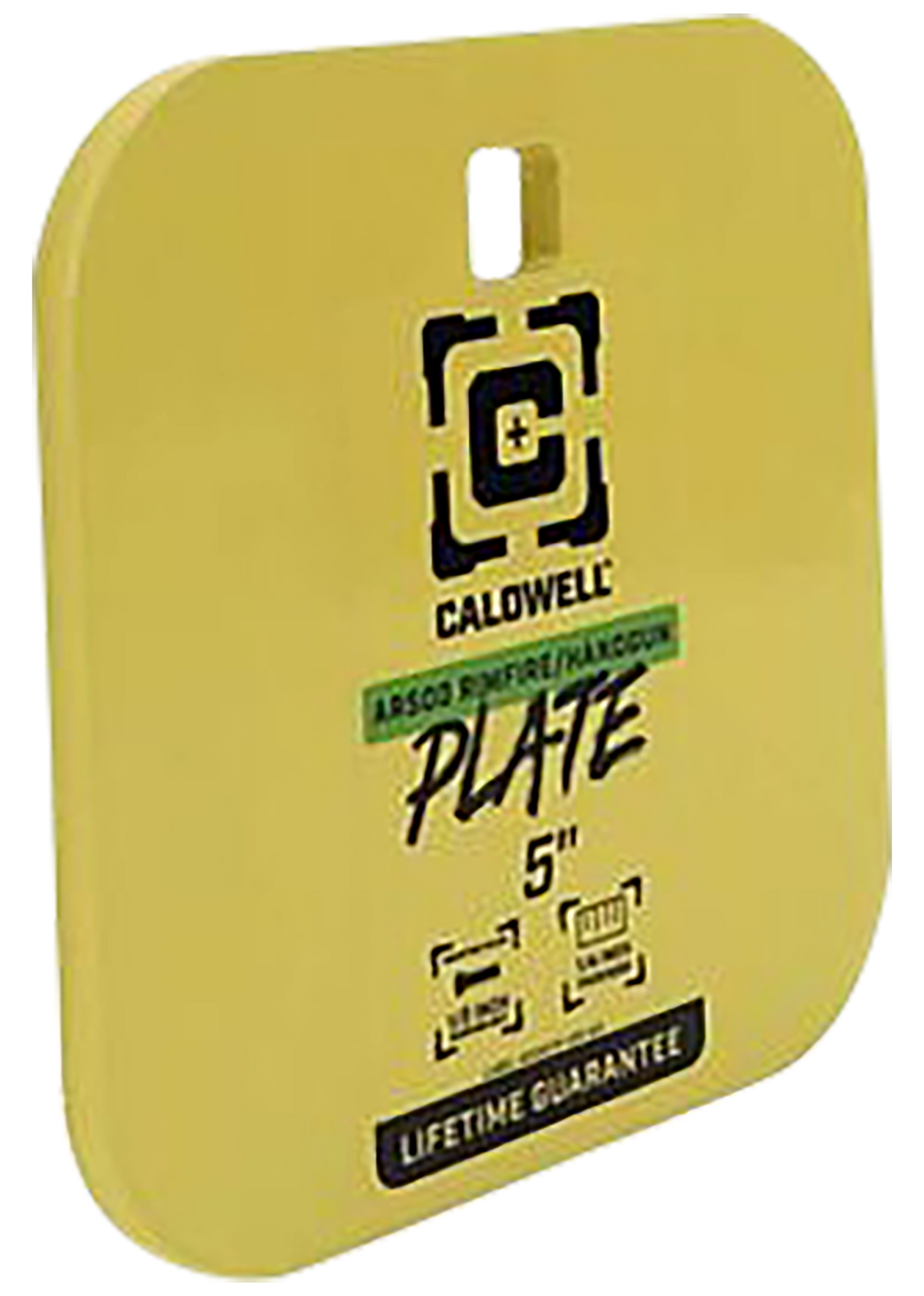 Caldwell 5" Rimfire/Handgun AR500 Steel Gong 1/4" Thick - Yellow — view 3