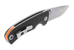 S.O.G Tellus ATK 3.50" Folding Clip Point Plain Cryo 440C SS Stonewashed Black GRN Handle — view 3