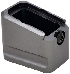Warne MEG1754GR Magazine Extension for Glock 17/22 - 9mm Luger/.40 S&W +5/+4 Rounds, Gray — view 3