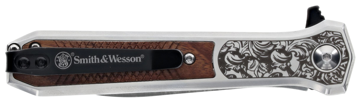 Smith & Wesson Knives Unwavered 3.5" Folding Dagger 8Cr13MoV Plain Spring Assist — view 3