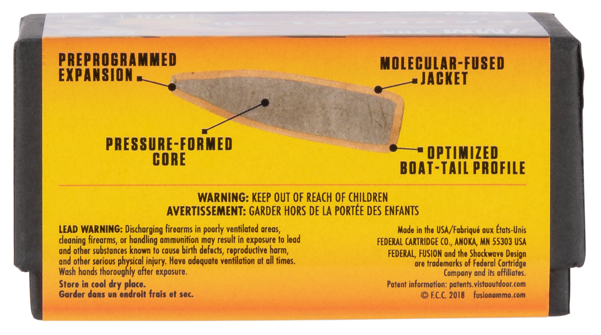 Federal Fusion Component 7mm .284 160gr Fusion Soft Point Reloading Bullets - 100 Per Box/ 4 Case — view 3
