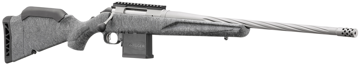 Ruger American II 204 Ruger 20" 10+1 Bolt-Action Rifle - Gray Splatter Synthetic Stock — view 3