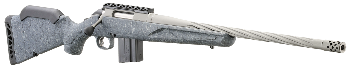 Ruger American II 350 Legend 20" 5+1 Bolt Action Rifle - Cobalt Cerakote Gray Splatter — view 3