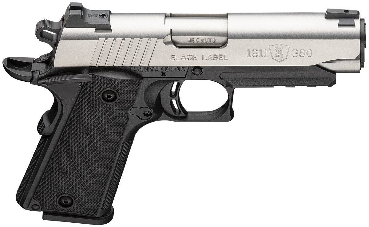 Browning 1911 Black Label Compact 380 ACP 3.63" 8+1 Semi-Auto Pistol — view 3