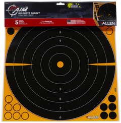 EZ-Aim 15227 Splash Reactive Self-Adhesive Paper 16" Bullseye Black/Orange - 5 Pack — view 3