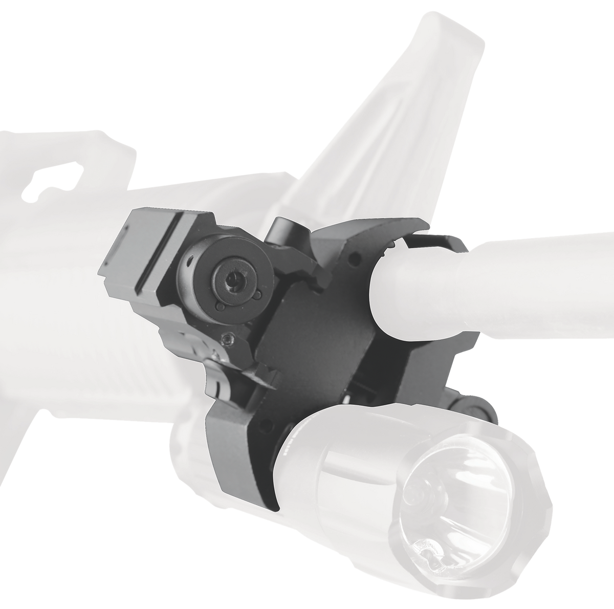 iProtec 6108 Universal Long Gun Mount w/Accessory Rail - Black Anodized — view 3