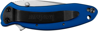 Kershaw Scallion 2.40" Folding Drop Point 420HC SS Knife - Navy Blue Aluminum — view 3