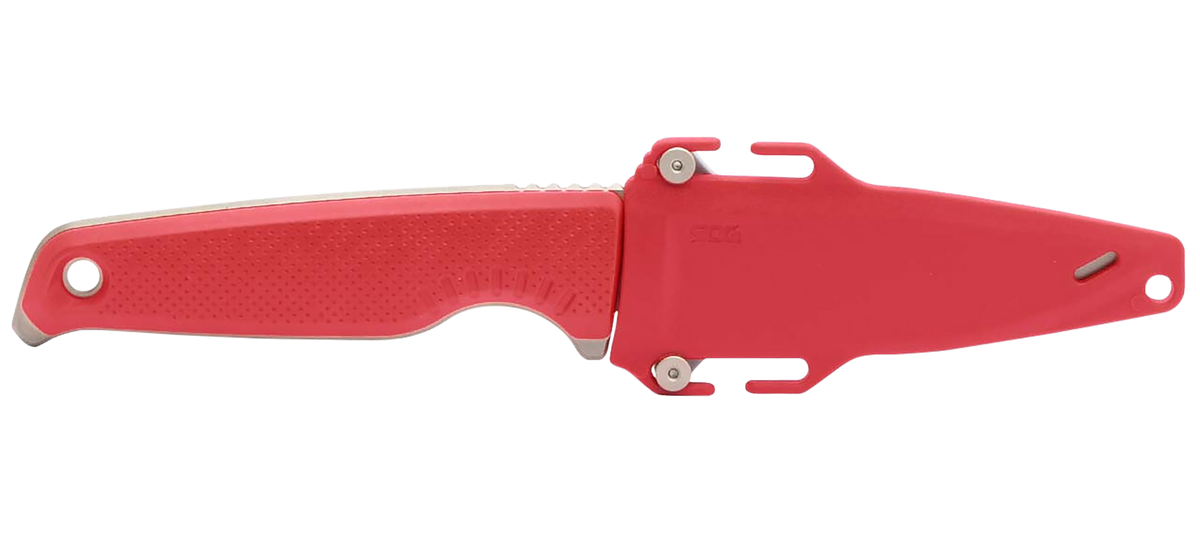 S.O.G Altair FX 3.4" Fixed Clip Point Plain Edge CPM 154 SS Canyon Red GRN Handle — view 3