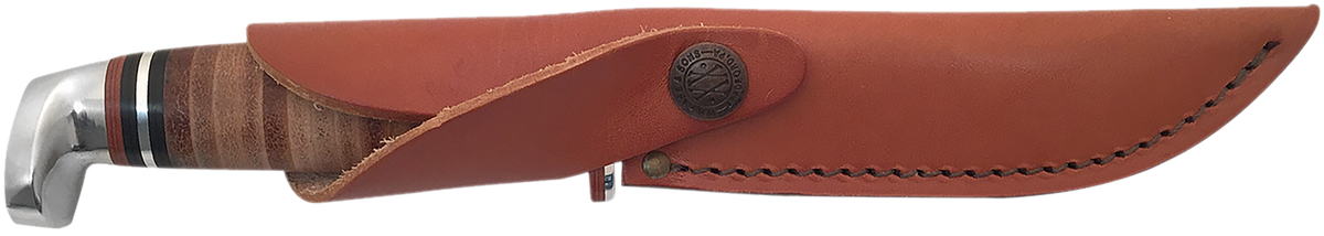 Case Hunter 5" Fixed Blade Clip Point Plain Tru-Sharp SS Leather Handle w/ Sheath — view 3
