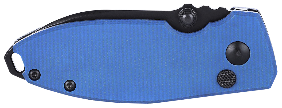 Columbia River CRKT Squid 2.27" Folding Plain Stonewashed D2 Steel Blade Blue Micarta Handle — view 3