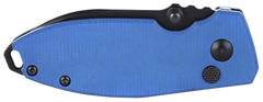 Columbia River CRKT Squid 2.27" Folding Plain Stonewashed D2 Steel Blade Blue Micarta Handle — view 3