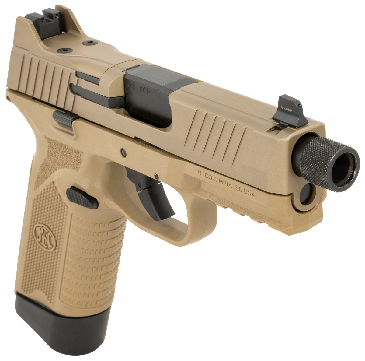 FN 545 Tactical 45 ACP 4.71" 10+1 Semi-Auto Pistol - FDE Optic Cut Slide — view 3