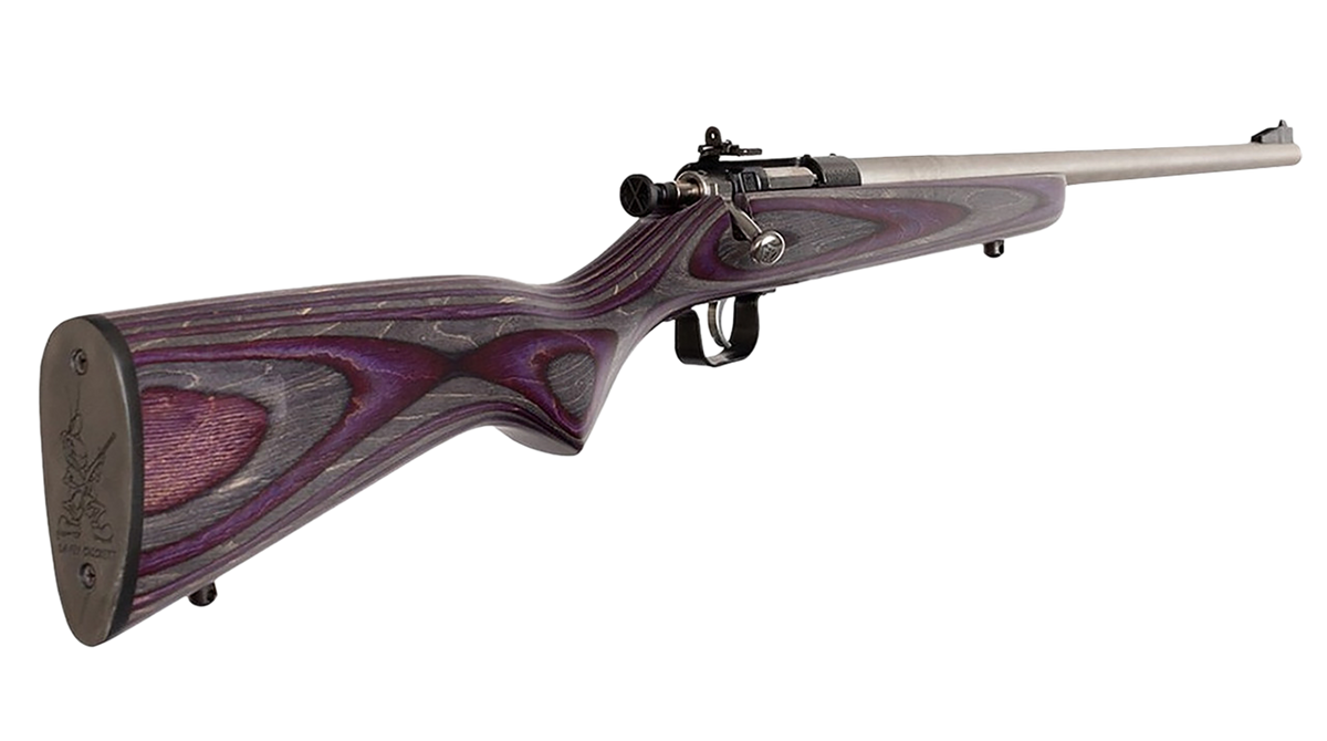 Crickett KSA2228 Youth 22 LR 16.12" 1-Rd Bolt Action Rifle - Purple Laminate Stock — view 3