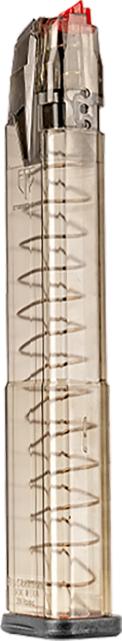 ETS Group Omega Glock Compatible 9mm Luger 32rd Polymer Magazine - Translucent Smoke — view 3