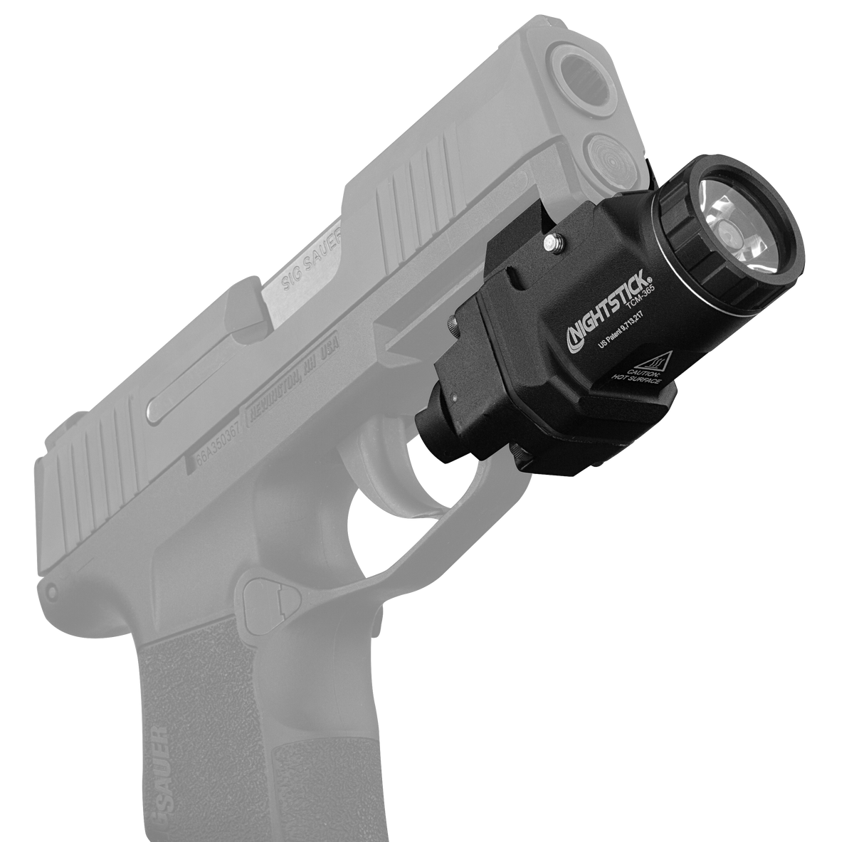 Bayco Nightstick TCM-365 Subcompact Weapon-Mounted Light 650 Lumens White LED Black Anodized - Sig Sauer P365 — view 3