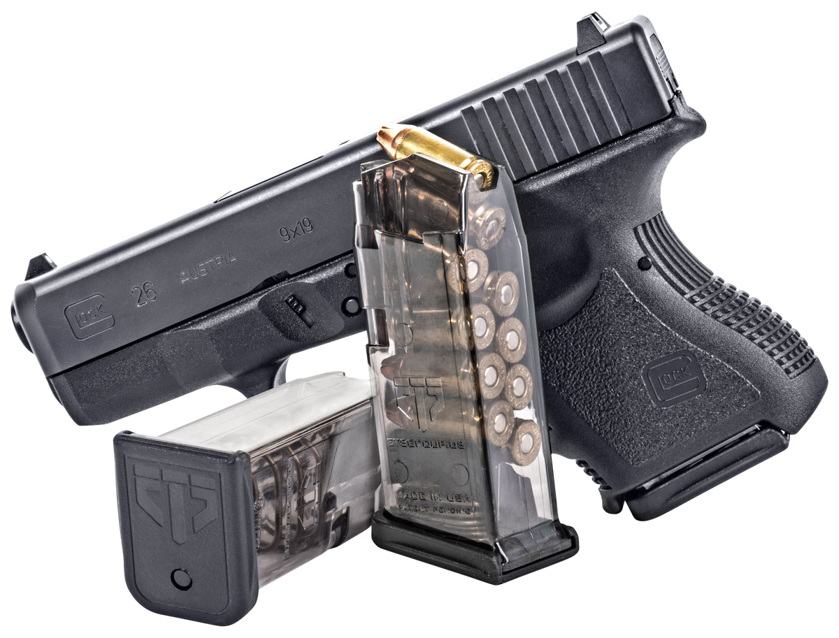 ETS Group SMKGLK26 9mm Luger 10-Rd Pistol Magazine for Glock 26 - Smoke Polymer — view 3