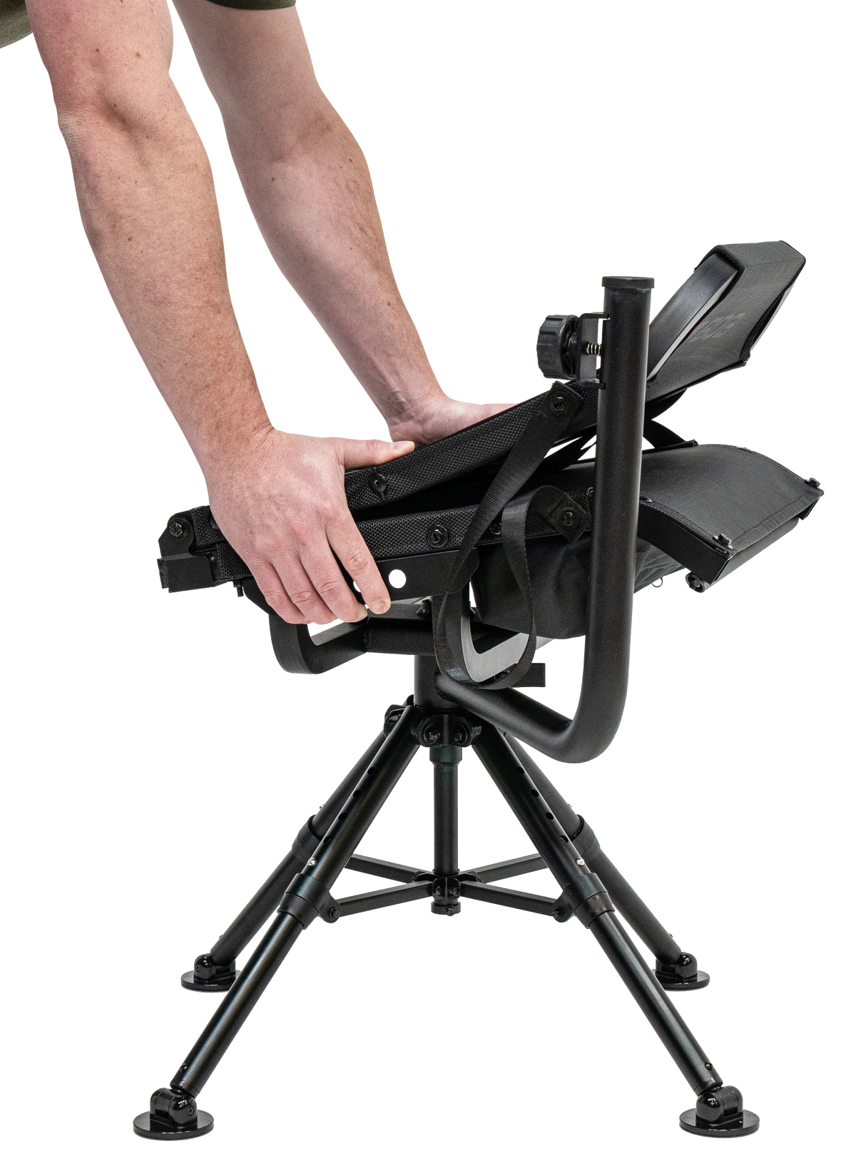 Bog-Pod DeathGrip 360 Aluminum Shooting Rest Chair - Black — view 3