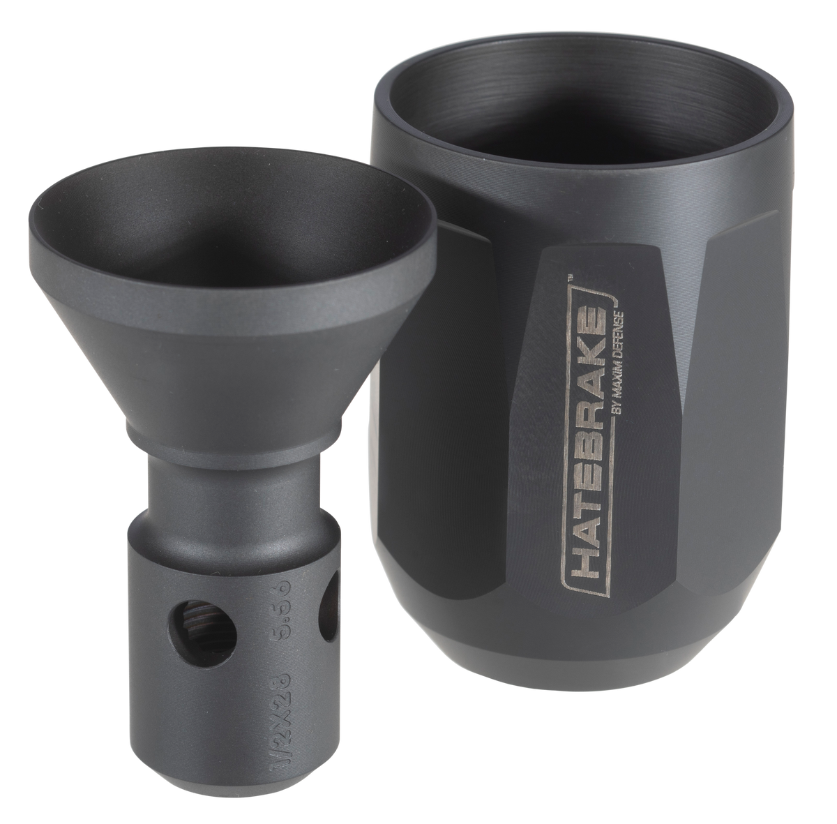 Maxim Defense Hate Brake 5.56x45mm NATO 1/2x28 Octagon Muzzle Brake - Black DLC — view 3
