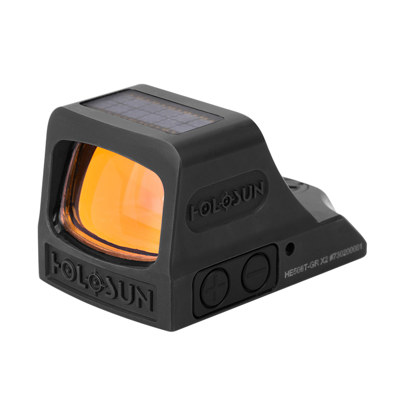 Holosun HE508T-GR X2 1x 0.63"x0.91" 2 MOA Green Dot/32 MOA Circle Reflex Sight - Black Anodized — view 3
