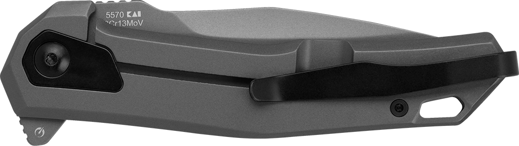 Kershaw Helitack 5570 3.26" Folding Drop Point Plain 8Cr13MoV Gray PVD SS Handle — view 3