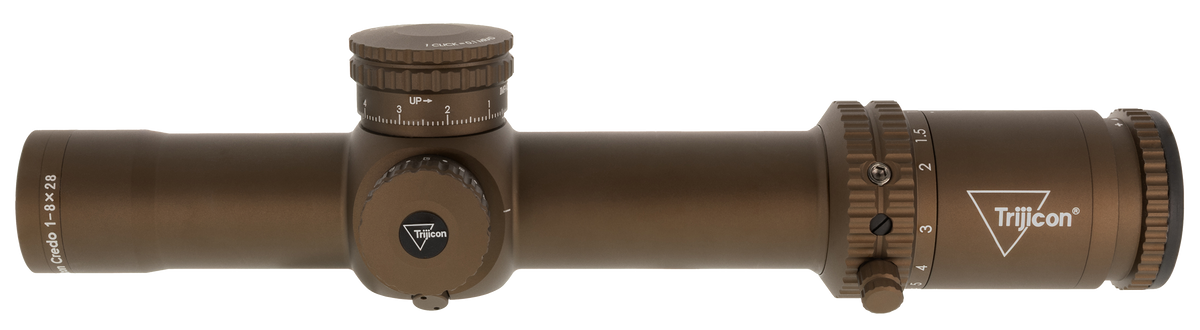 Trijicon Credo 1-8x28mm FFP MRAD Riflescope 34mm Tube - Coyote Brown — view 3