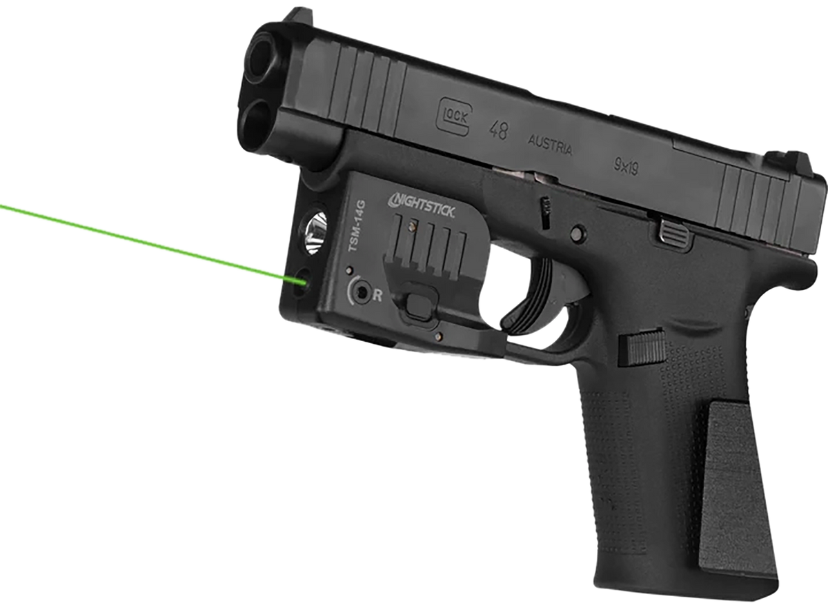 Bayco Nightstick TSM-14G Subcompact Weapon Light w/ Green Laser 150 Lumens LED Black - Glock 43X MOS/48 MOS — view 3
