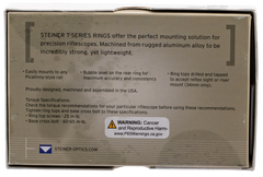 Steiner T-Series Scope Ring Set 34mm Tube High 1.25" Matte Black Aluminum Picatinny — view 3