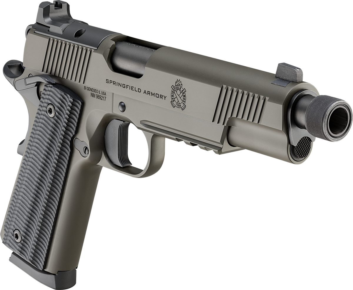 Springfield Armory 1911 Operator AOS .45 ACP 5.75" 8+1 Semi-Auto Pistol - OD Green Cerakote - Threaded — view 3