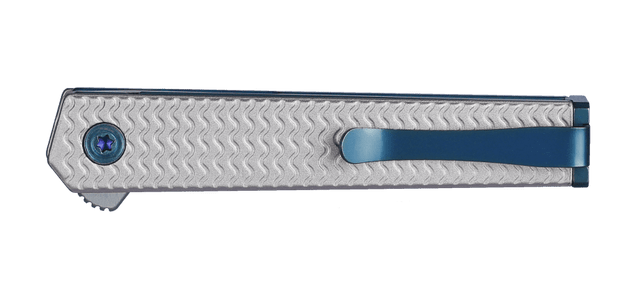 Columbia River CRKT 7081C CEO Microflipper 2.36" Folding Drop Point Plain Satin 12C27 Silver Aluminum — view 3