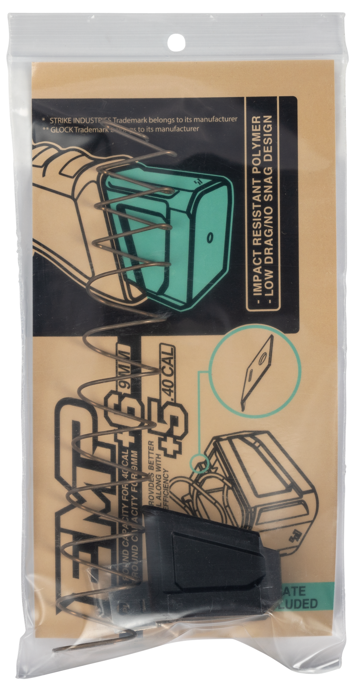 Strike Industries EMPG9&40 Enhanced Magazine Plate +5/+6 9mm Luger/40 S&W Glock Polymer — view 3